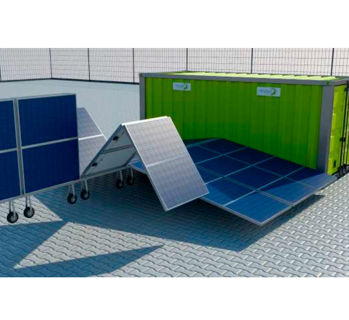 Mobil Grid® Contenedor solar ROLL UP