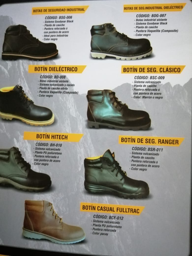 Zapatos de seguridad, casco, lentes,guantes,proteccion auditiva,pertigas, circulinas