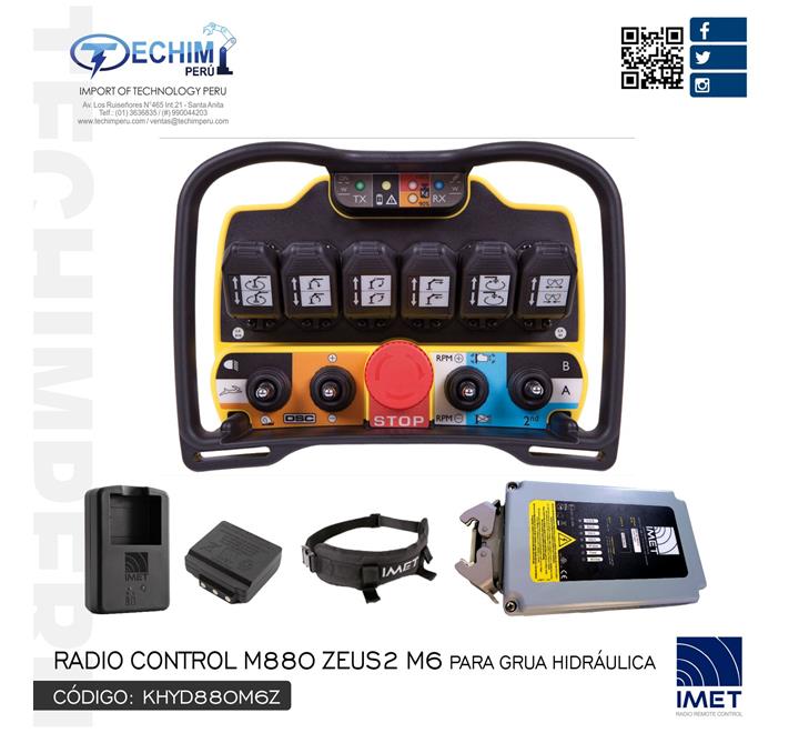 RADIO CONTROL REMOTO ZEUS2 M6 + KIT HYDRA PARA CAMIONES GRUA