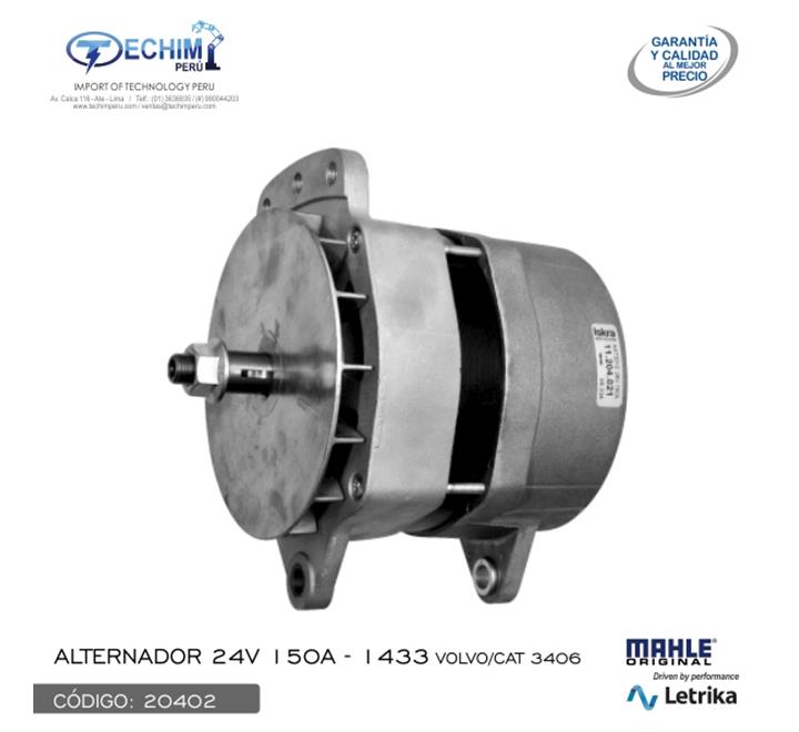 ALTERNADOR 28V 150 AMPERIOS USO MULTIPLE (433)