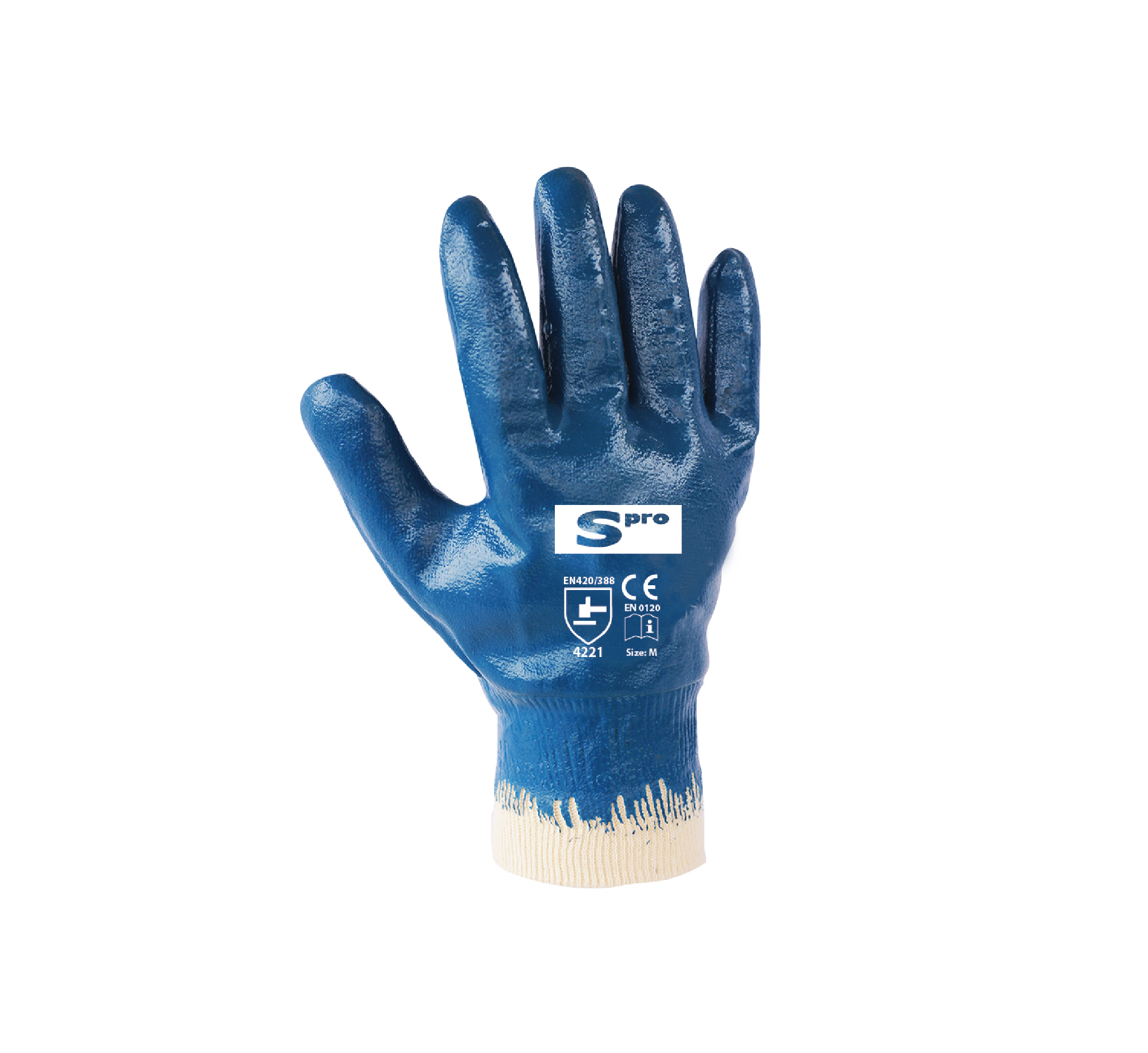Guantes de nitrilo con puño tejido