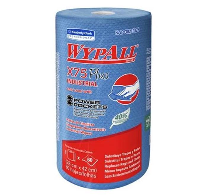 PAÑO INDUSTRIAL ABSORBENTE RLL X 60 PAÑOS WYPALL X-75 PLUS